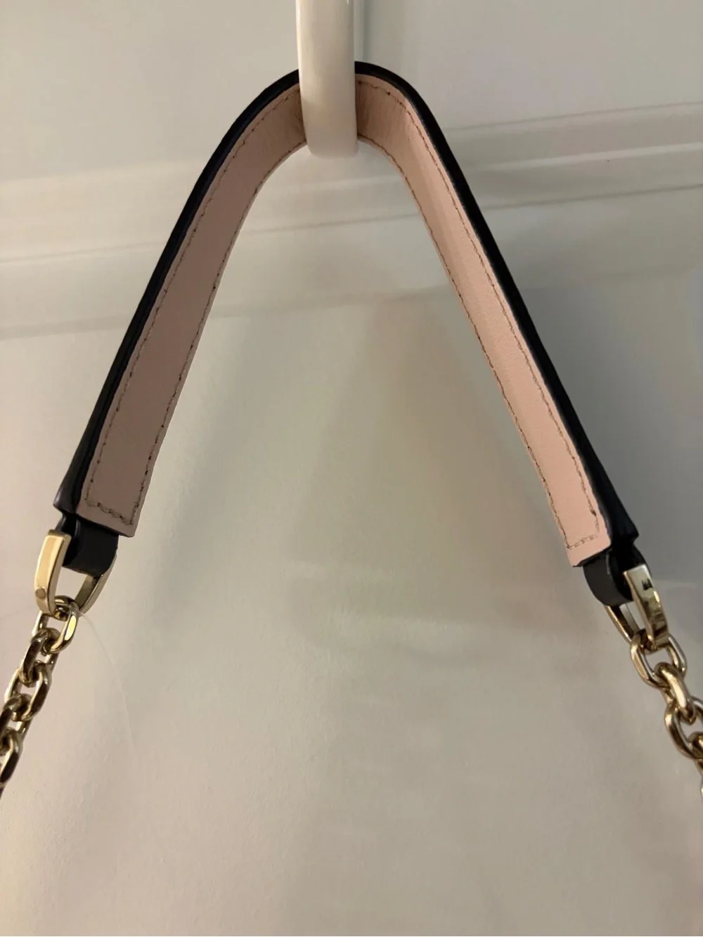 Vintage kate spade Black Shoulder Bag with Gold Chain